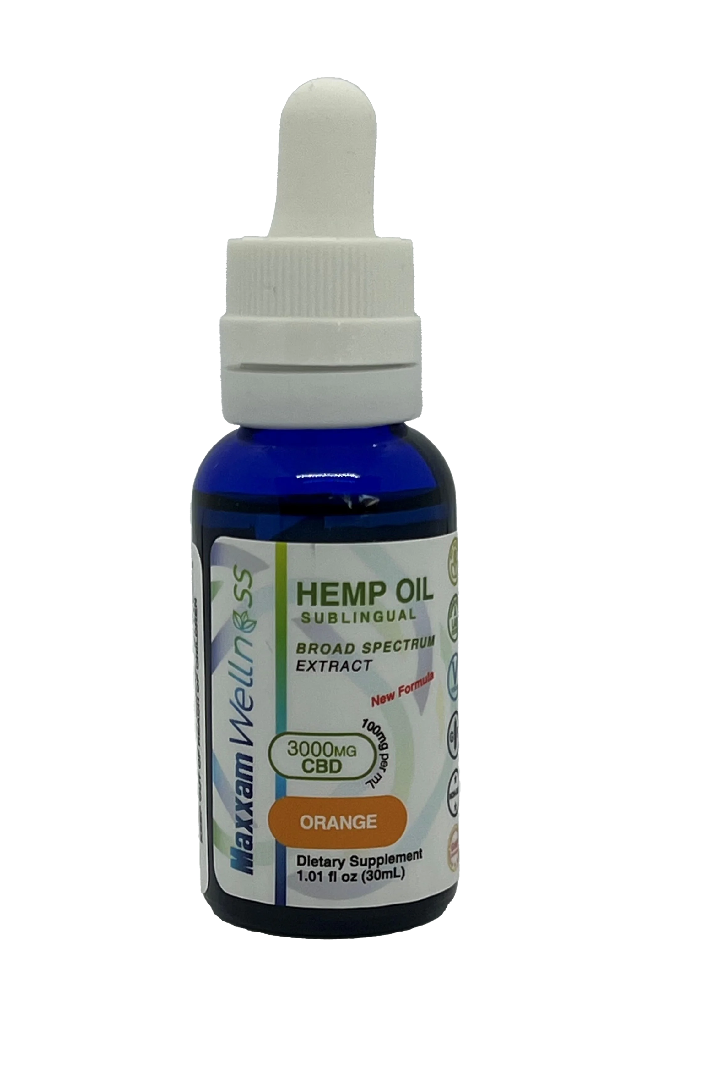 CBD Oil Tincture Drops Broad Spectrum 1500mg Peppermint - Maxxam Well