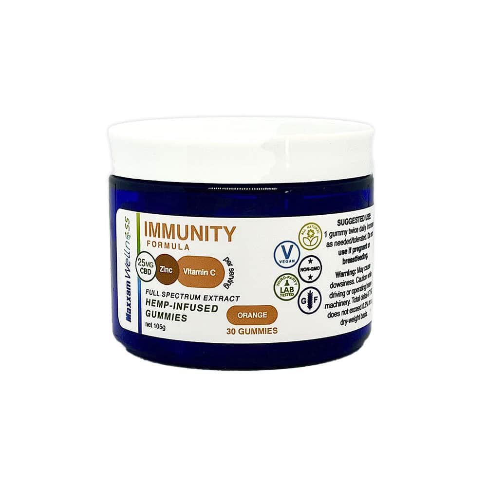 CBD Gummies 25mg Immunity Formula Orange Full Spectrum