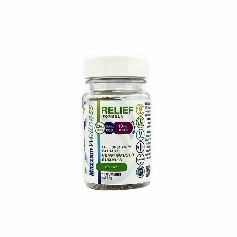 CBD Gummies Relief Formula with CBG and Delta-8 Key Lime