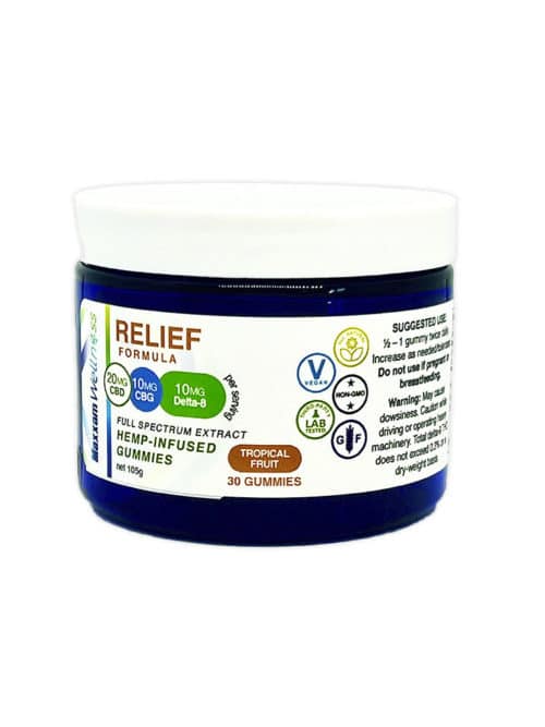 CBD Gummies Relief Formula with CBG and Delta-8 Tropical Fruit