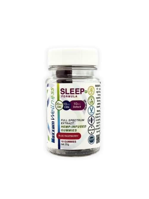 CBD Gummies Sleep+ Formula with CBN and Delta-8 Blue Raspberry