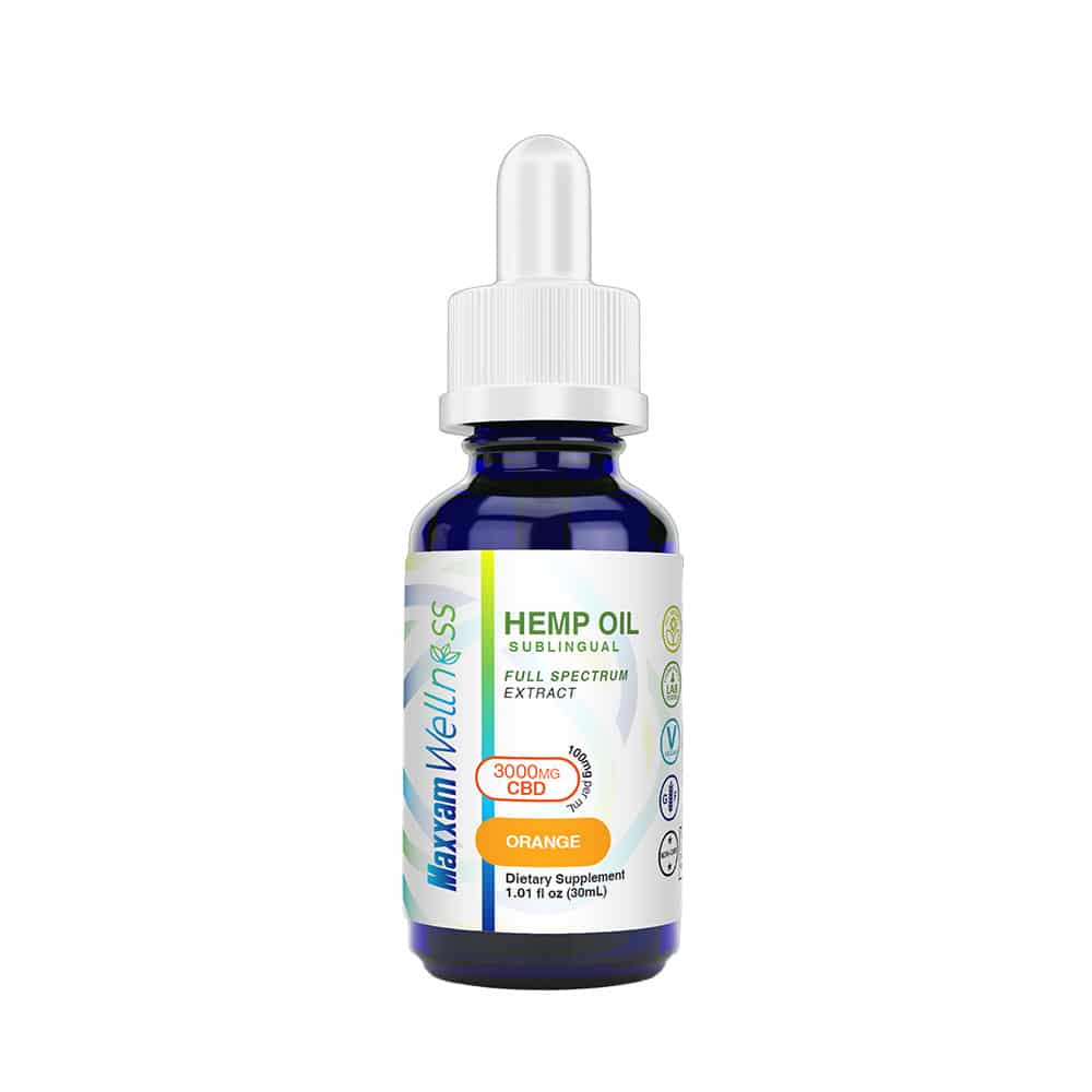 CBD Oil Tincture Drops Full Spectrum 3000mg Orange